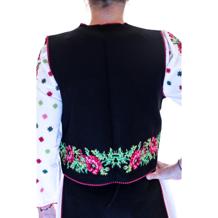 Costum traditional set  cu motive florale