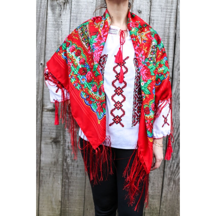 Sal traditinal rosu inflorat