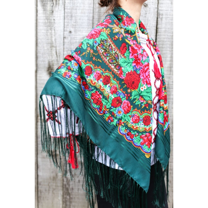 Sal traditional verde inflorat