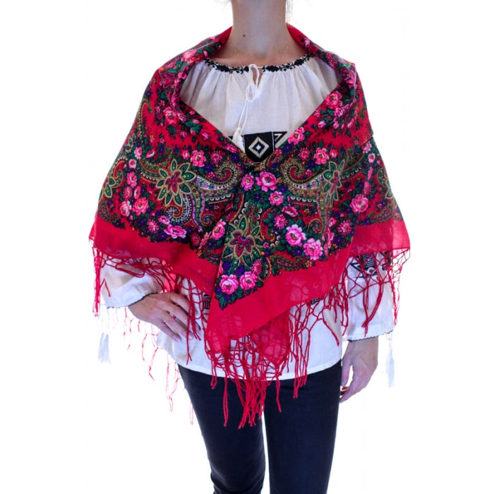 Batic traditional ciucuri rosu2