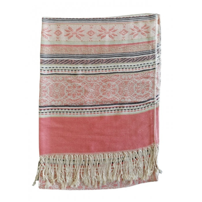 Esarfa din casmir cu franjuri