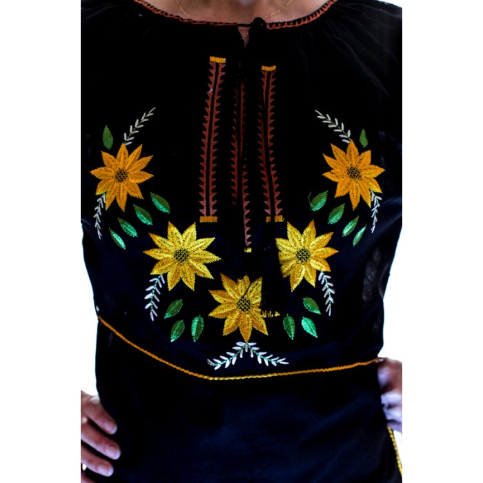 Ie Traditionala romaneasca brodata negru