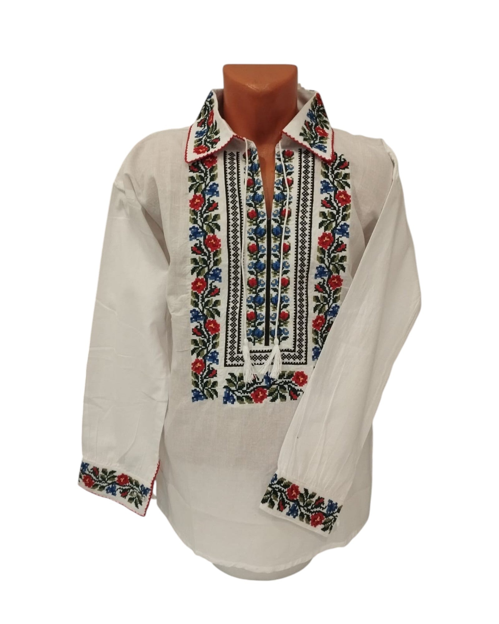 ie barbateasca cu broderie florala 