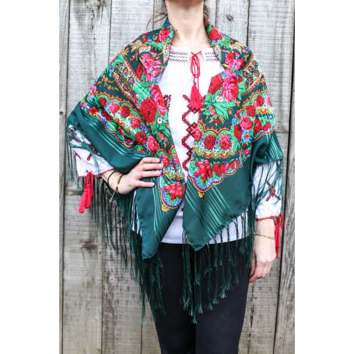 Sal traditional verde inflorat